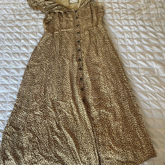 By Anthropologie Bolano leopard ruffle midi dress - Picture 7 of 14